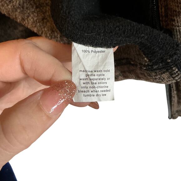 Exertek Zip-Up Jacket | Size L | 20.5” X 31” | Brown & Black Cozy Layer - Picture 5 of 6